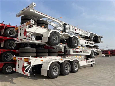 3축 스켈레톤 세미 트레일러